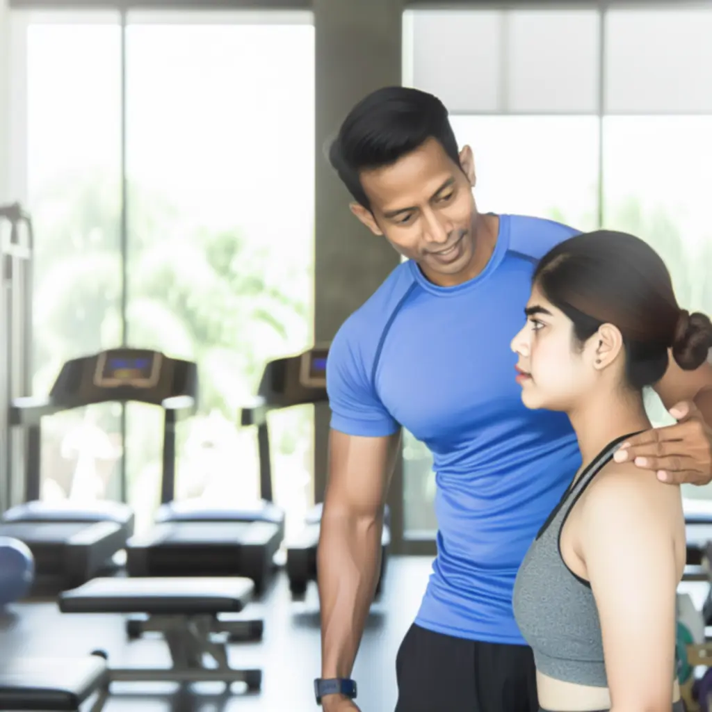 Trainer geeft feedback tijdens een oefening