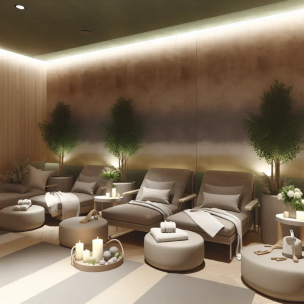 Rustige wellnessruimte voor herstel na de training